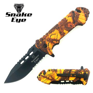Snake Eye Tactical Rescue Style Spring Assist Knife SE-338CM4